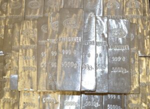 rows of silver bars